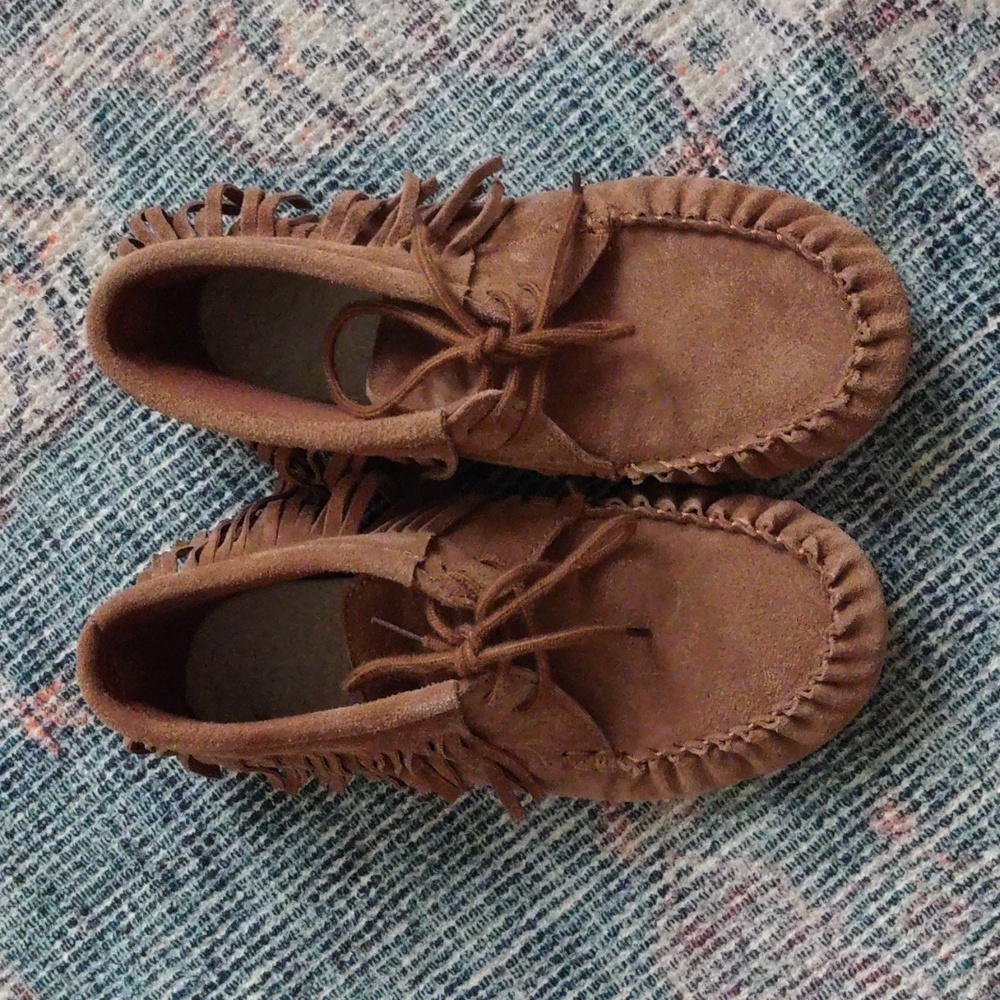Brown moccasins